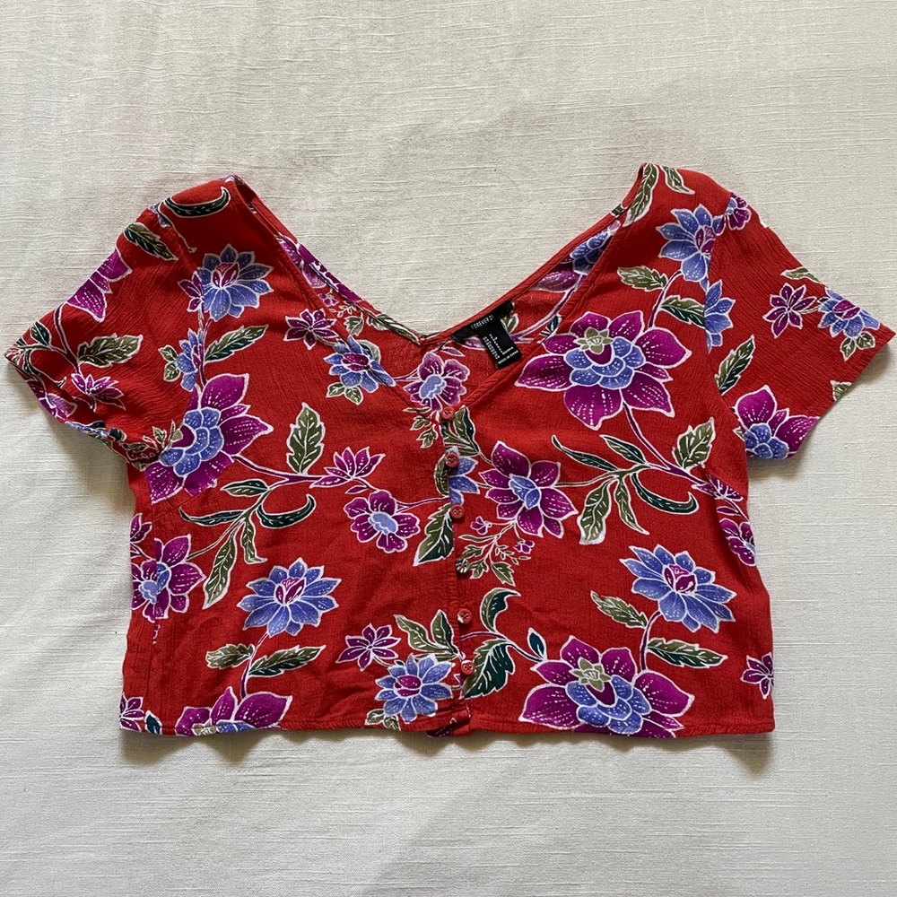 Cropped Hawaiian T-Shirt